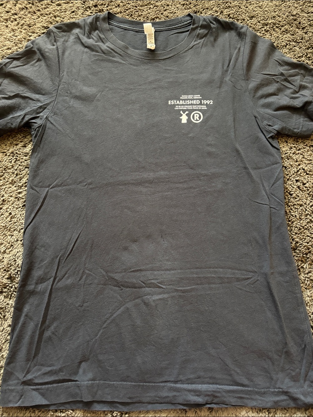 Dutch Bros Dark Gray Short Sleeve Tee with White DB Logo - Picture 2 of 5